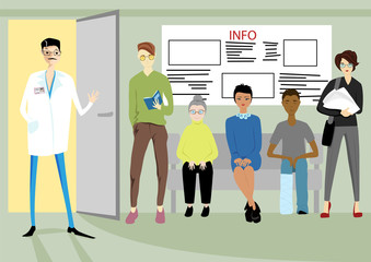 people are waiting for a doctor