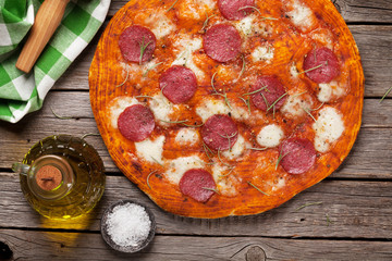 Pizza with pepperoni