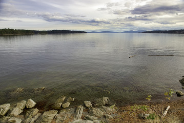 View of the Pacific ocean from Ladysmith, Vancouver Island, BC