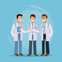 Medical team cartoon icon vector illustration graphic design Health and healthcare