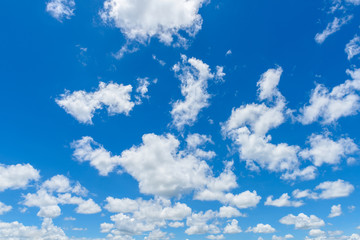Beautiful cirrus clouds against the blue sky