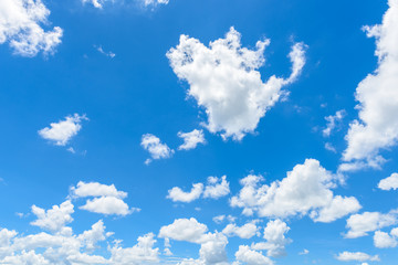 Beautiful cirrus clouds against the blue sky