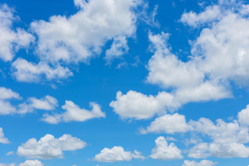 Beautiful cirrus clouds against the blue sky