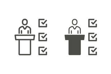 Management consulting vector icon.