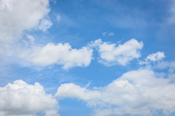 Beautiful cirrus clouds against the blue sky