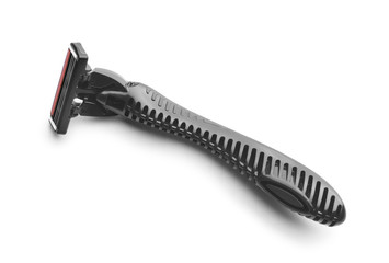 Shaving razor for man on white background