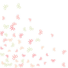 Festive Background with Colorful Bows. Cute Pattern for Postcard, Print, Banner or Poster. Small Pretty Bows For Party Decoration, Wedding, Birthday or Anniversary Invitation. Vector