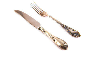 Vintage knife and fork