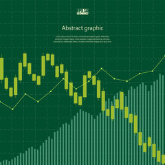 Abstract background with stock graph. Eps10 Vector illustration.