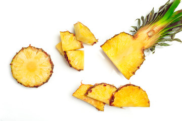 Naklejka premium pineapple isolated on white