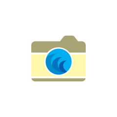 Wave Camera Logo Icon Design