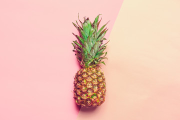 pineapple on colored paper