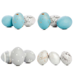 easter eggs isolated on white
