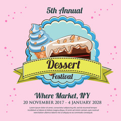 dessert festival poster template
