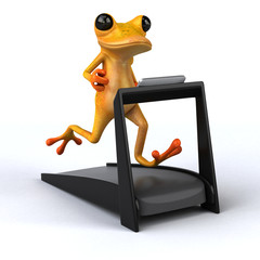 Fun frog- 3D Illustration