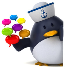 Fun penguin - 3D Illustration