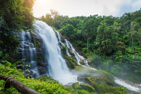 Fototapeta Wachiratarn water fall in Doi Inthanon national park, Chiang Mai, Thailand
