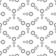 Black and White Seamless Steampunk Pattern. Vintage, Grunge, Abstract Tribal Background for Textile Design, Wallpaper, Surface Textures, Wrapping Paper