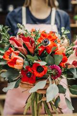 Florist arrangement beautiful bouquet for flowers delivery