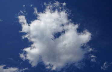 青空と雲「空想・雲のモンスター(動物の顔などのイメージ）」