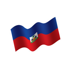 Haiti flag, vector illustration