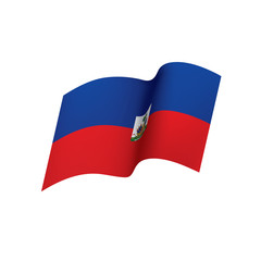 Fototapeta premium Haiti flag, vector illustration