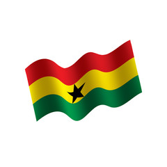 Ghana flag, vector illustration