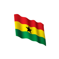 Ghana flag, vector illustration