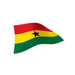 Ghana flag, vector illustration