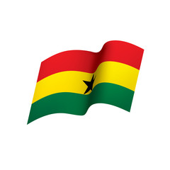 Ghana flag, vector illustration