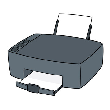 recommend clip art: vector of printer