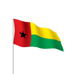 Guinea Bissau flag, vector illustration