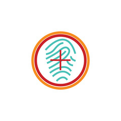Finger Mark Target Logo Icon Design