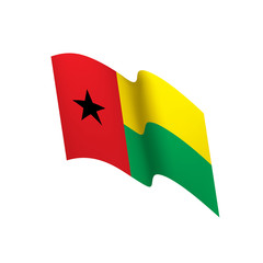 Guinea Bissau flag, vector illustration