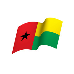 Guinea Bissau flag, vector illustration
