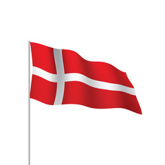 Denmark flag, vector illustration