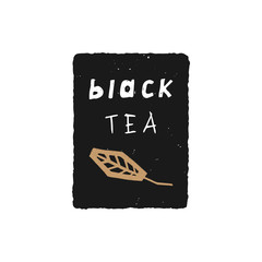 Black tea sticker