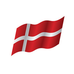 Denmark flag, vector illustration