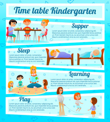 Kindergarten Characters Infographics