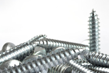 Screws on white