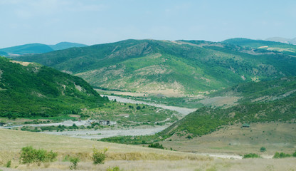 Naklejka premium the highlands in the village of Azerbaijan