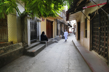 People in Stone Town. Zanzibar