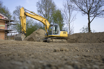 Bagger auf einer Baustelle