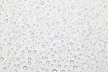 Water drops on glass, Rain droplets on glass background.