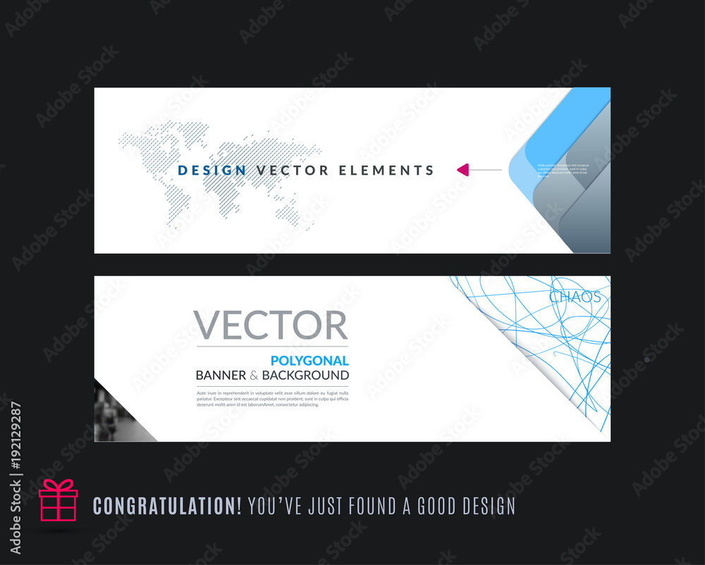 Canvas Prints abstract vector set of modern horizontal website banners