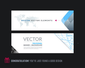 Abstract vector set of modern horizontal website banners