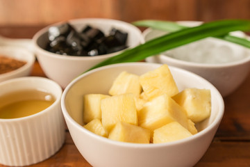 Close-up of pineapple