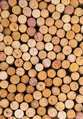 Background pattern of wine bottles corks.