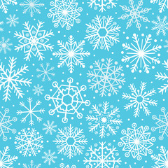 seamless pattern with snowflakes - vector illustration, eps