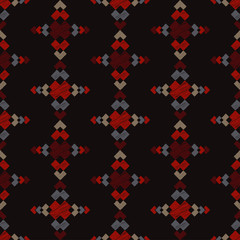 Fototapeta na wymiar Ethnic boho seamless pattern. Scribble texture. Folk motif. Textile rapport.